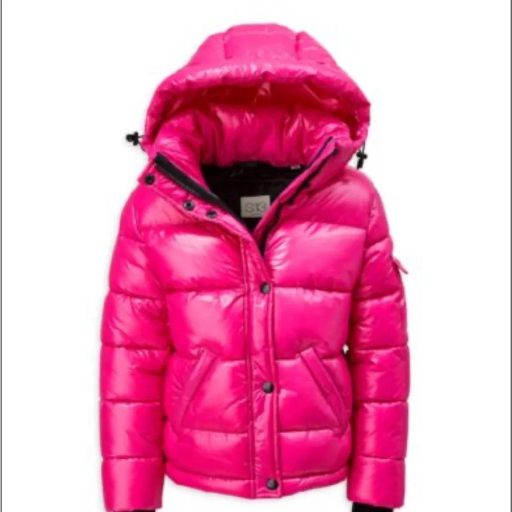 S13 Little Girl's & Girl's Ella Hooded Puffer Jacket fushia size 10 NWT in pkg
